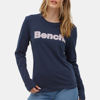 Bench Dna Womens Jewelle Long Sleeve Logo Tee In Blue