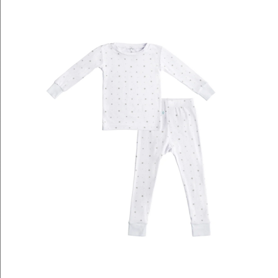 Dreamland Baby Toddler Bamboo Pajamas In White