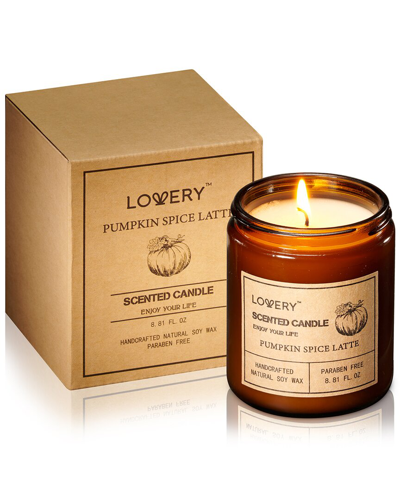 Lovery Aromatherapy Pumpkin Spice Latte Candle Gift Set In Multi