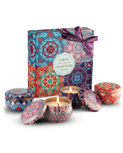 Lovery 4pc Travel Scented Candle Gift Set In Multi