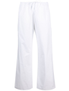 Matteau White Drawstring Wide Leg Trousers In White