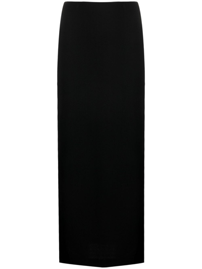 Matteau Crepe Column Skirt In Black