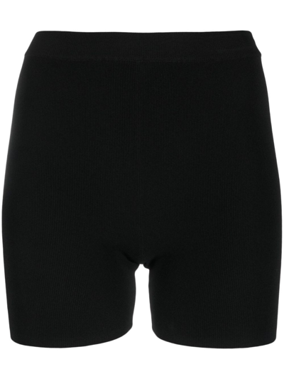 Matteau Ribbed-knit Biker Shorts In Black