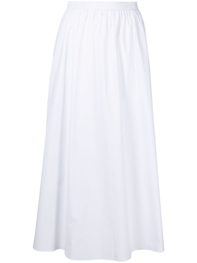 Matteau Everyday Elasticated-waist Full Skirt In White