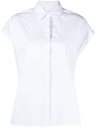 Matteau White Cap Sleeve Cotton Shirt