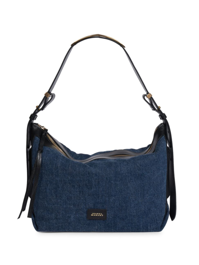 Isabel Marant Women's Leyden Denim Shoulder Bag In Dark Blue
