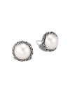 John Hardy Women's Chain Sterling Silver & 9.5-10mm Mabe Freshwater Pearl Stud Earrings In White