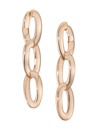 Vhernier Olimpia 18k Rose Gold Link Earrings In Pink Gold