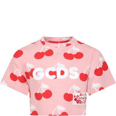 Gcds Mini Kids' Pink T-shirt Girl