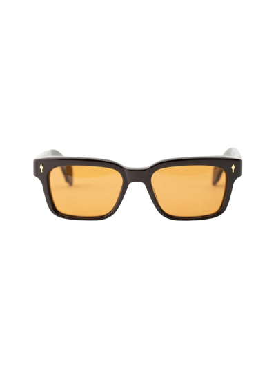 Jacques Marie Mage Milono 55 - Valnut Sunglasses In Black