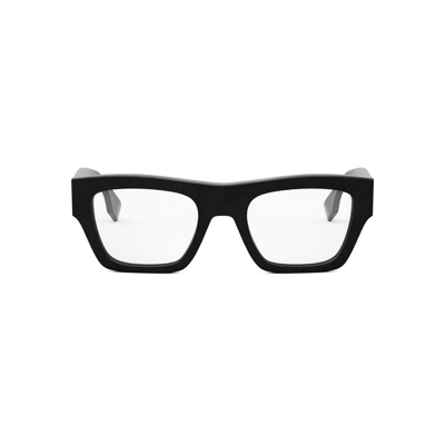 Fendi Fe500691 002 Square-frame Glasses In Nero