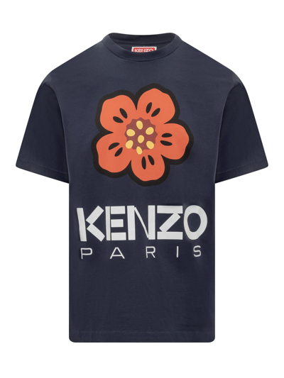 Kenzo Boke Flower T-shirt In Blue