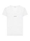 Saint Laurent Logo-print Cotton T-shirt In White