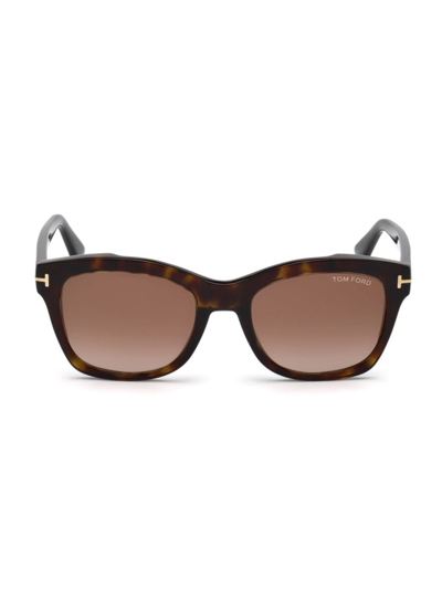 Tom Ford Women's Lauren 52mm Square Sunglasses In Brown