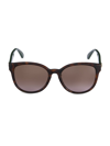 Gucci Women's 56mm Round Sunglasses In Havana Green Brown