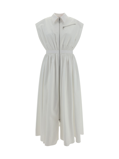 Alexander Mcqueen Cotton Shirt Dress In White