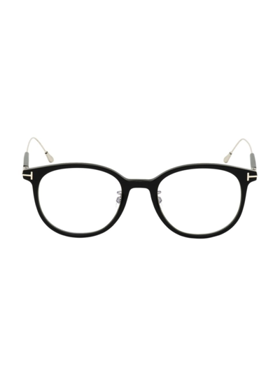Tom Ford Men's 52mm Blue Filter Reading Glasses In Shiny Black