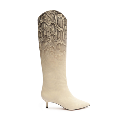 Schutz Maryana Lo Snake Faded Boot In Natural