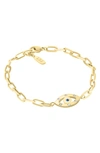 LIZA SCHWARTZ CUBIC ZIRCONIA EVIL EYE BRACELET