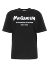 Alexander Mcqueen Logo-print Cotton T-shirt In Black