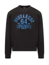 Dsquared2 Logo Printed Crewneck Sweatshirt In Black