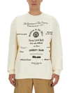 Msgm Logo Crew Neck Sweatshirt In Beige