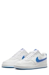 Nike Men's Court Vision Low Next Nature Casual Sneakers From Finish Line In White/ Royal Blue/ White