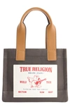 True Religion Brand Jeans Twill Mini Tote Bag In Grey