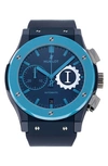 Watchfinder & Co. Hublot  2020 Classic Fusion Chronograph Rubber Strap Watch, 45m In Blue