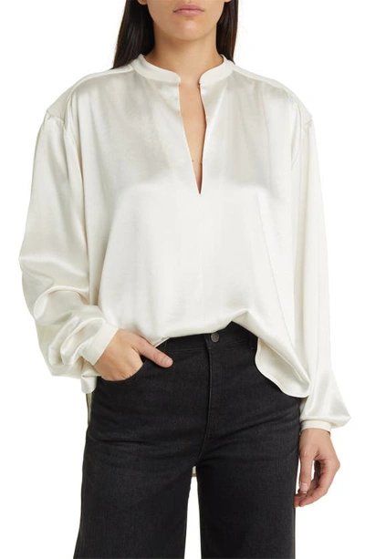 Rag & Bone Women's Rosie Keyhole Long-sleeve Blouse In Ivory