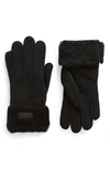Ugg Shearling Gloves In Black