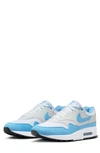 Nike Air Max 1 Sneaker In White/ Blue/ Photon Dust