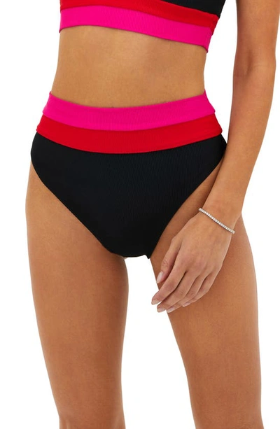 Beach Riot Heidi Bikini Bottom In Glacier Colourblock