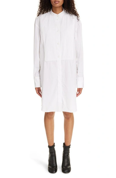 Isabel Marant Rineta Pleat Detailed Shirt Dress In White