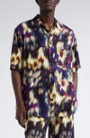 ISABEL MARANT VABILIO ABSTRACT PRINT BUTTON-UP SHIRT
