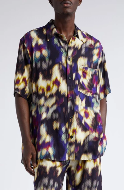 ISABEL MARANT VABILIO ABSTRACT PRINT BUTTON-UP SHIRT
