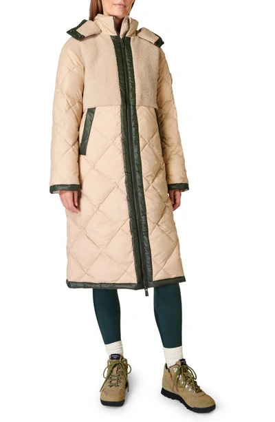 Sweaty Betty Navigate Longline Coat In Dove Beige