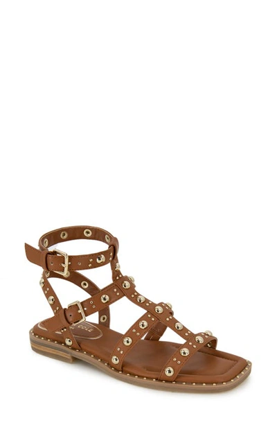 Kenneth Cole Women's Ruby Studded Gladiator Sandals In Cognac