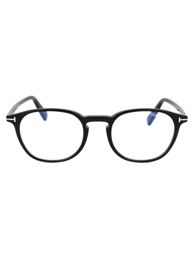 Tom Ford Ft5583-b Glasses In 001 Nero Lucido