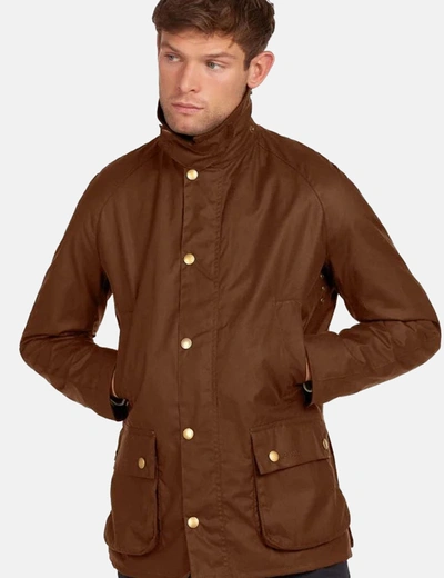 Barbour Ashby Mens Wax Jacket In Bark