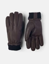 Hestra Tore Deerskin Leather Gloves In Brown