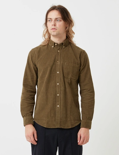 Portuguese Flannel Lobo Shirt Olive In Green