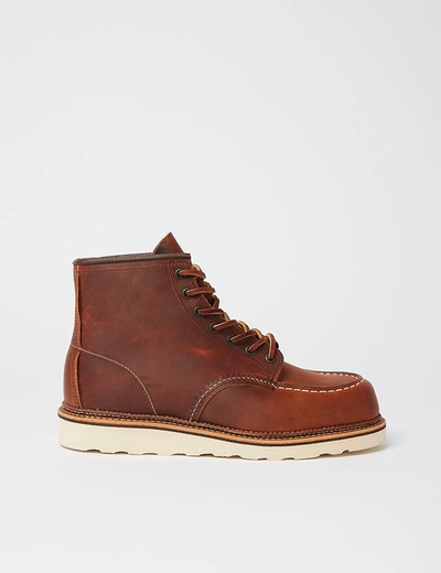Red Wing Classic Moc Leather Ankle Boots In Brown