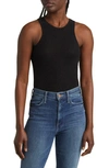 Rag & Bone The Essential Ribbed Stretch-organic Pima Cotton Jersey Tank In Black