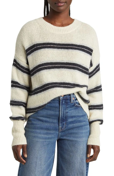 Rag & Bone Kelly Stripe Long Sleeve Sweater Ivory Multi S