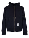 Thom Browne Zip Sweatshirt Clothing In Blue