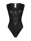 Wolford Aurora Rib Knit Bodysuit In Black