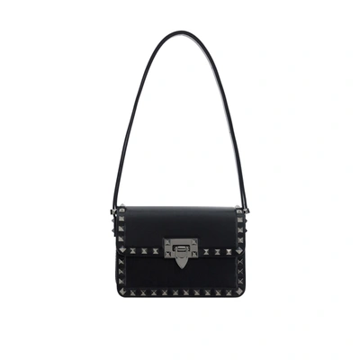 Valentino Garavani Garavani Rockstud Shoulder Bag In Black