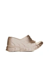 Givenchy Marshmallow Wedge Sandals In Dusty Gold