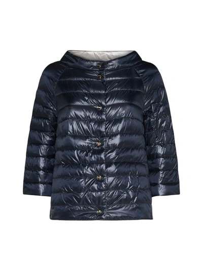 Herno Down Jacket In Navy Blue